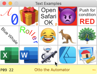 Text-based button design example