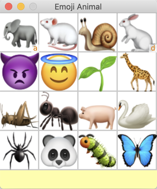 Animal emoji button examples