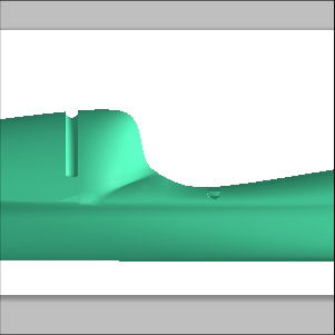 Ursa 350 scale model seen from the side