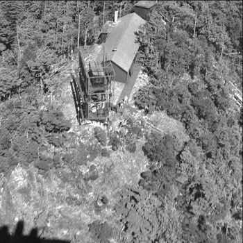 1943 aerial photo of Ferrer Point radar station