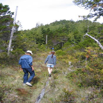 Approaching the station on flat trail
