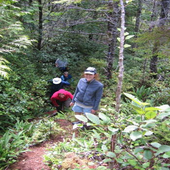 Steep final climb to the station