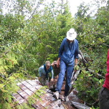 Climbing toward the radar structure