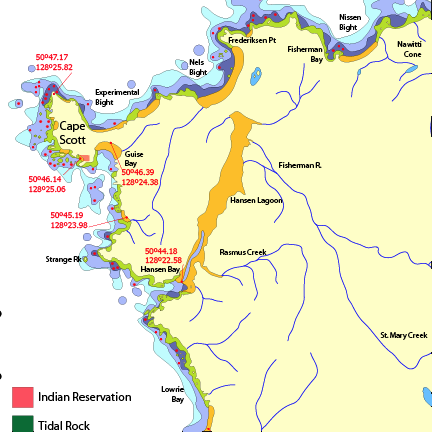 Cape Scott chart — magnification level 2