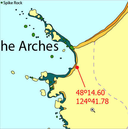 Point of the Arches area, fourth zoom level