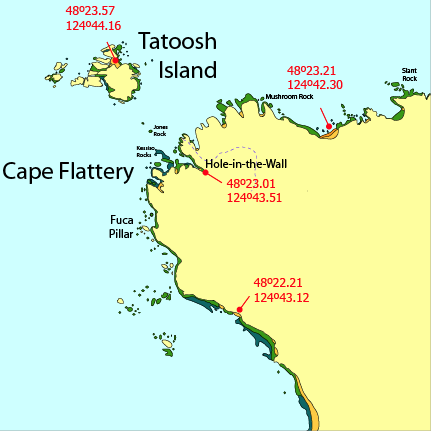 Cape Flattery area, third zoom level