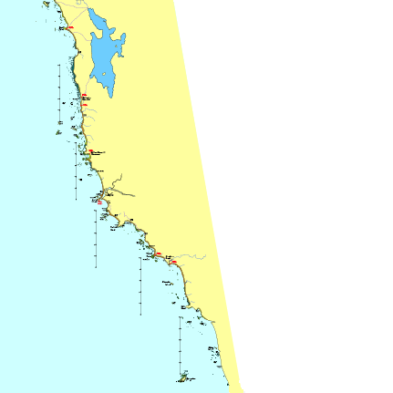 Washington Olympic south coast chart