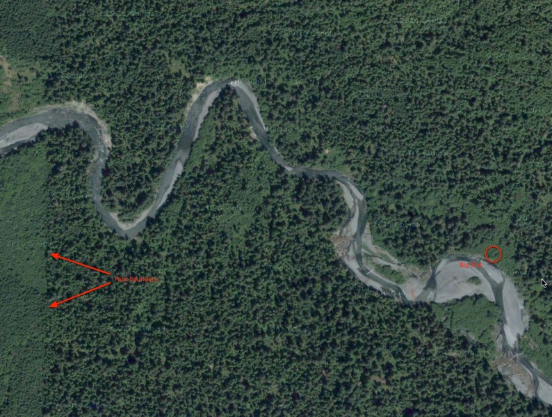 Aerial photograph of Big Flat area