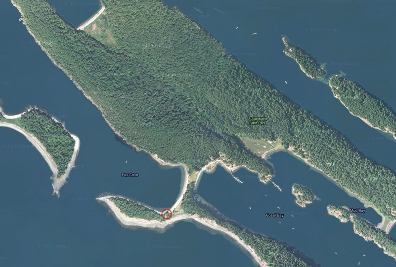 Aerial photograph of Sucia Island