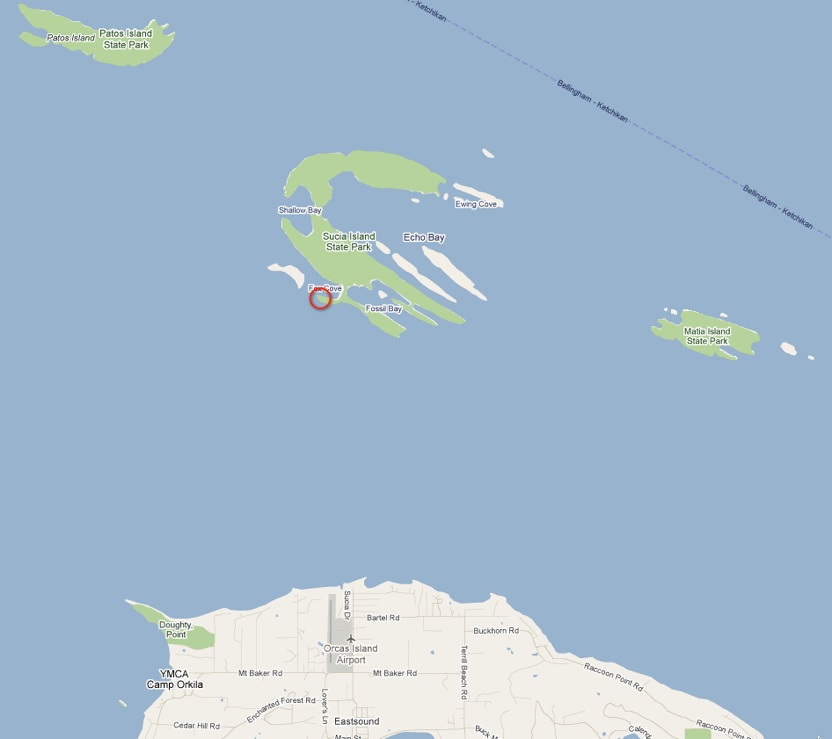 Topographic map of Sucia Island SEEK site